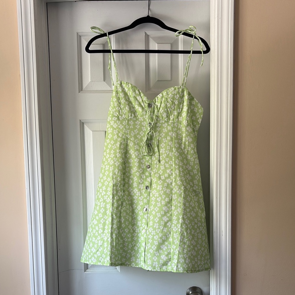 Princess Polly Green Floral Mini Dress